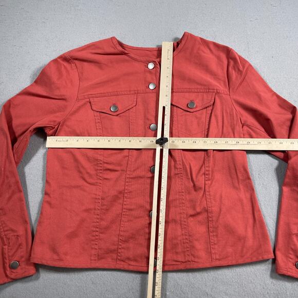 Pendleton Jacket Women Large Twill Laguna Orange Button Front Long Sleeve Casual - Picture 4 of 11